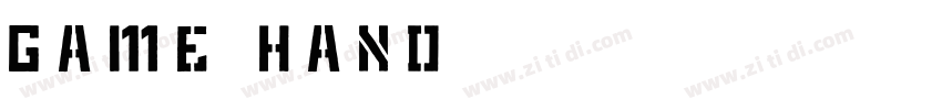 Game Hand字体转换